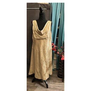 Adrianna Papell Gold Maxi Dress